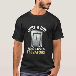 Camiseta Apenas um Garoto que Ama Elevadores