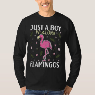 Camiseta Apenas um Garoto que Ama Flamingos   Flamingo  Men