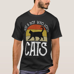 Camiseta Apenas um garoto que ama gatos