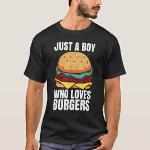 Camiseta Apenas um garoto que ama hambúrgueres por um hambú