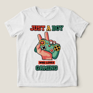 Camiseta Apenas um Garoto que Ama Jogos – Gamer Fofo