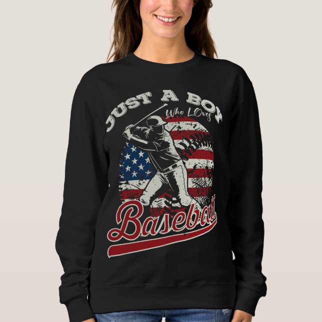 Camiseta Apenas um garoto que ama Mulheres de baseball (Frente)