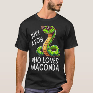 Camiseta Apenas um garoto que ama o amante da cobra Anacond