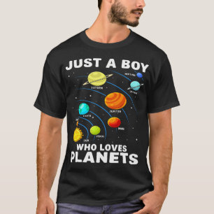 Camiseta Apenas um garoto que ama planetas ciência espaço a