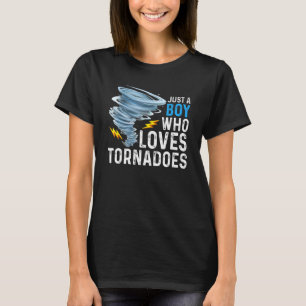 Camiseta Apenas um garoto que ama tornados Caça ao tempo te