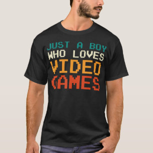 Camiseta Apenas um garoto que ama videogames Gamer Retro