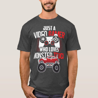 Camiseta Apenas Um Jogador De Vídeo Que Ama O Monstro Camin