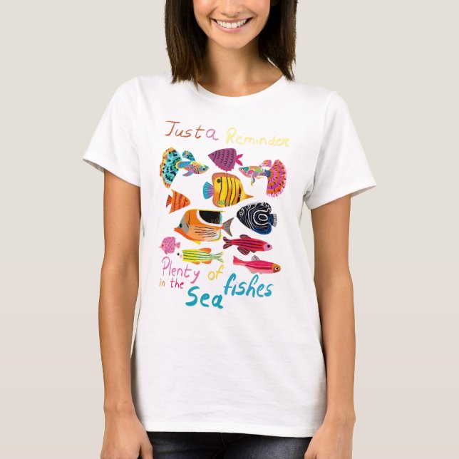 Camiseta Apenas um lembrete (muitos peixes) (Frente)