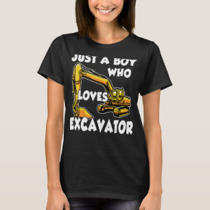 Camiseta Apenas Um Menino Que Adora A Construção Civil Da E