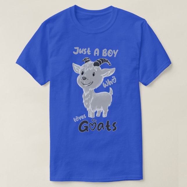 Camiseta Apenas Um Menino Que Adora Cabras (Frente do Design)