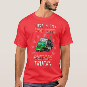 Camiseta Apenas Um Menino Que Adora Caminhões De Lixo