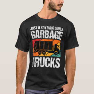 Camiseta Apenas Um Menino Que Adora Caminhões De Lixo 1