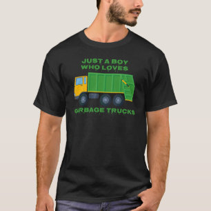Camiseta Apenas Um Menino Que Adora Caminhões De Lixo Cita 