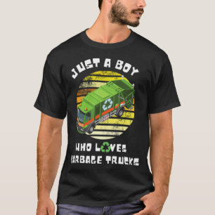 Camiseta Apenas Um Menino Que Adora Caminhões De Lixo desig