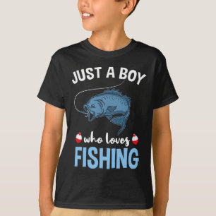 Camiseta Apenas um menino que adora pescar