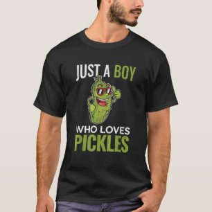 Camiseta Apenas Um Menino Que Adora Picles Pickle Cucumber 