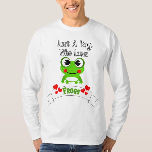 Camiseta Apenas Um Menino Que Adora Sapos | Sapo mais próxi (Frente)