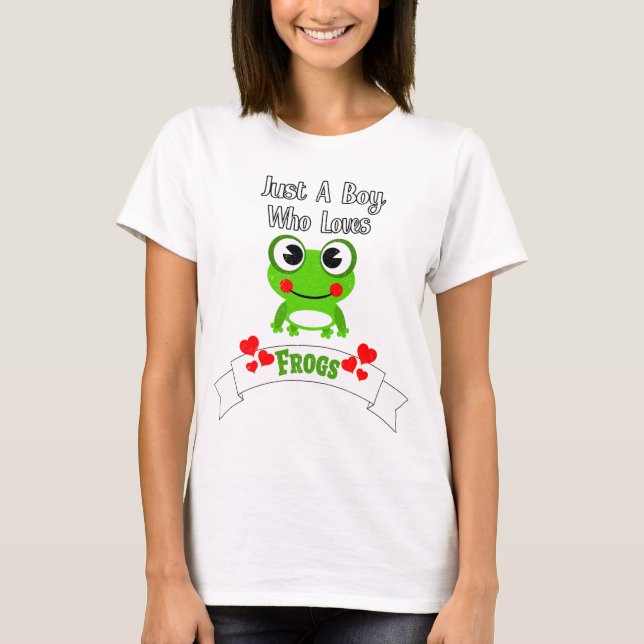 Camiseta Apenas Um Menino Que Adora Sapos | Sapo mais próxi (Frente)