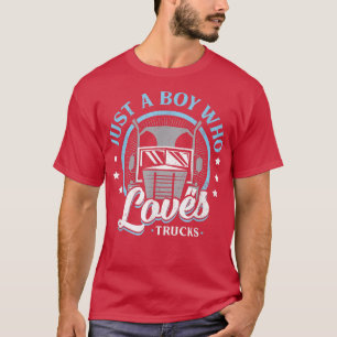 Camiseta Apenas Um Menino Que Adora Trabalho de arte De Cam