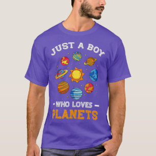 Camiseta Apenas Um Menino Que Ama A Ciência Espacial Solar 