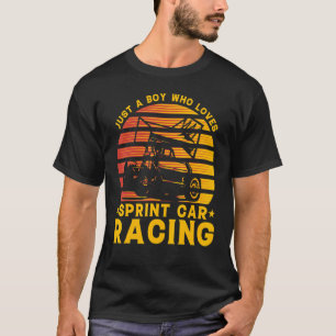 Camiseta Apenas Um Menino Que Ama A Corrida De Carro Sprint