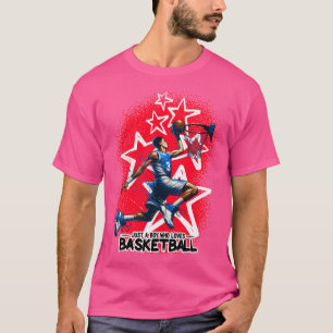 Camiseta Apenas Um Menino Que Ama A Edição Dunk De Basquete