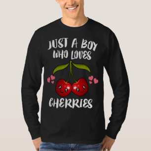 Camiseta Apenas Um Menino Que Ama A Fruta De Cerejas