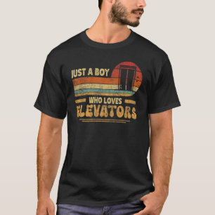 Camiseta Apenas Um Menino Que Ama A Rid Do Elevador De Elev