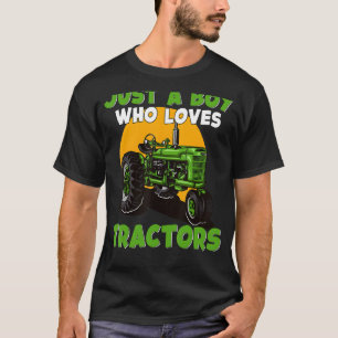 Camiseta Apenas Um Menino Que Ama A Vida Fazenda Dos Trator