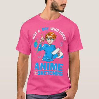 Camiseta Apenas Um Menino Que Ama Animação E Esboço
