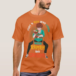 Camiseta Apenas Um Menino Que Ama Anime Ramen E Joga No Jap