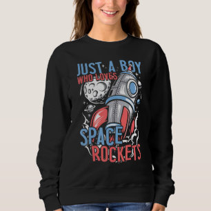 Camiseta Apenas Um Menino Que Ama Astronauta De Rockets Esp