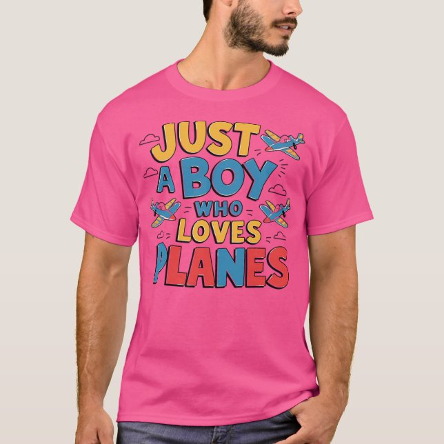 Camiseta Apenas Um Menino Que Ama Aviões (Frente)