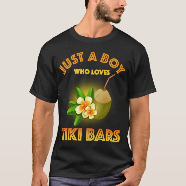 Camiseta Apenas Um Menino Que Ama Bares De Tiki (Frente)