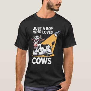 Camiseta Apenas um menino que ama bezerros criação de bezer