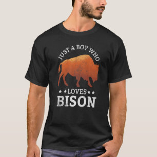 Camiseta Apenas um menino que ama bisão vintage bisão novid