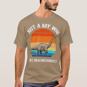 Camiseta Apenas Um Menino Que Ama Brachiosaurus Dinossaur K