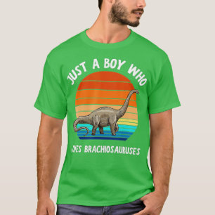 Camiseta Apenas Um Menino Que Ama Brachiosaurus Dinossaur K