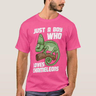 Camiseta Apenas Um Menino Que Ama Camaleões Fofo Lizard Cha