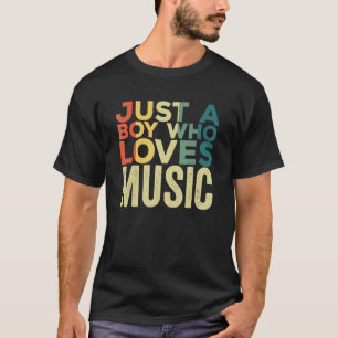 Camiseta Apenas Um Menino Que Ama Cantor De Música Cita Mús
