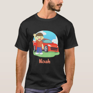 Camiseta Apenas Um Menino Que Ama Carros Chamados Noah