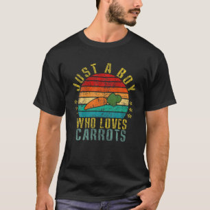 Camiseta Apenas Um Menino Que Ama Carrots Retro Engraçado