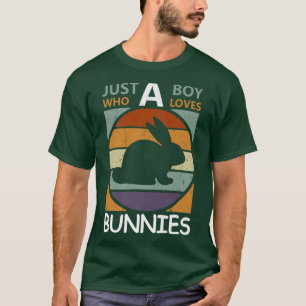 Camiseta Apenas Um Menino Que Ama Coelhinhos Retro Farmer E