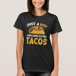 Camiseta Apenas um menino que ama comer Tacos Taco Viva Méx