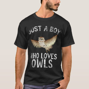 Camiseta Apenas Um Menino Que Ama Corujas
