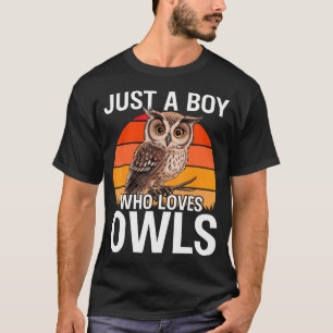 Camiseta Apenas um menino que ama corujas para meninos bebê