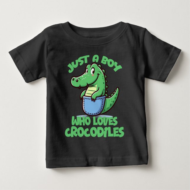 Camiseta Apenas um menino que ama crocodilos (Frente)