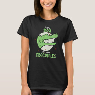 Camiseta Apenas um menino que ama crocodilos animais selvag