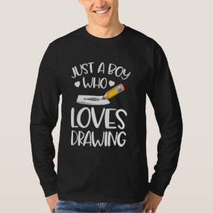 Camiseta Apenas um menino que ama Desenhar