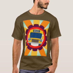 Camiseta Apenas Um Menino Que Ama Design Colorida De Ônibus